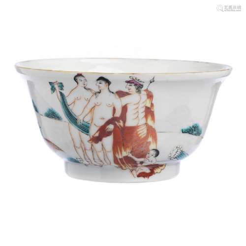 Chinese porcelain Judgment of Paris Bowl, Qianlong