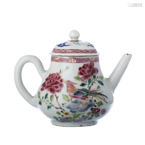 Chinese Porcelain 'Pheasant' Teapot, Yongzheng