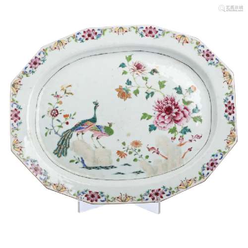 Long Eight-sided Peacock Service Chinese Porcelain
