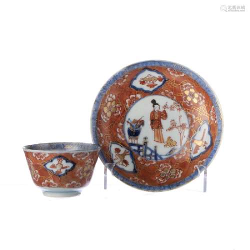 Chinese porcelain Teacup and Saucer, Kangxi