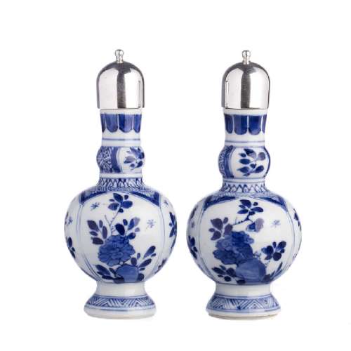 Pair of Chinese Porcelain Kangxi incense holders with