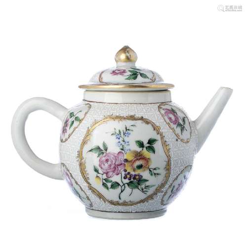 Chinese Porcelain Meissen type famille rose Teapot,