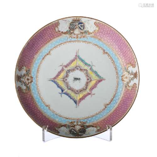 Chinese porcelain armorial plate, Yongzheng