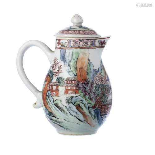 Chinese Porcelain landscape Milk Jug, Yongzheng