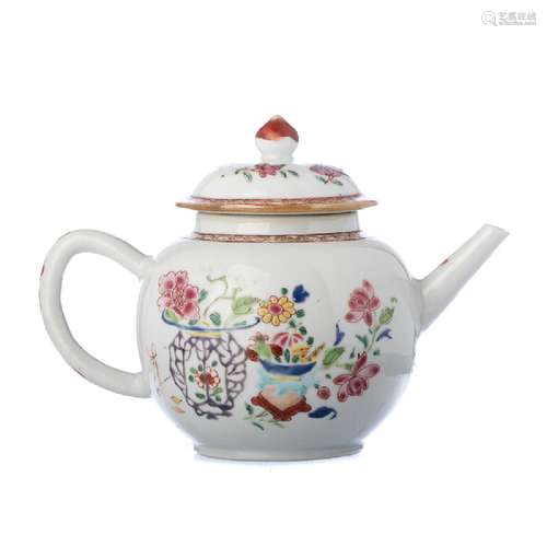 Chinese Porcelain Famille Rose Teapot, Qianlong