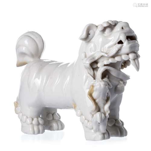 Chinese blanc-de-chine porcelain Foo dog