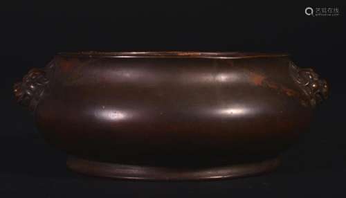 A BRONZE CENSER , Qing Dynasty