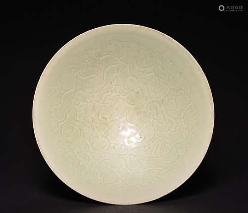 A CARVED QINGBAI BOWL , Song Dynasty