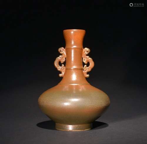 A BRONZE-GLAZED VASE , Qing Dynasty