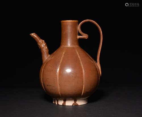 A YAOZHOU PERSIMMON-GLAZED EWER , Song Dynasty