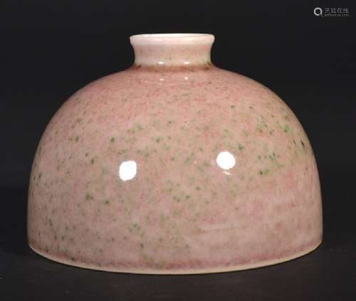 A PEACHBLOOM-GLAZED WATERPOT , Qing Dynasty