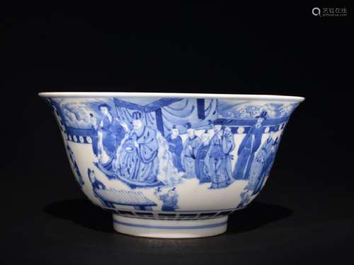 A BLUE AND WHITE BOWL , Ming Dynasty