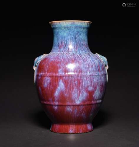 A FLAMBE-GLAZED VASE , Qing Dynasty