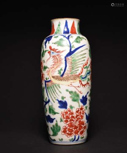 A WUCAI VASE , Period Of KangXi