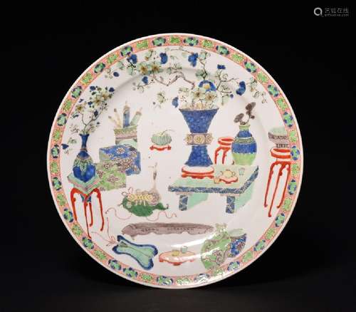 A WUCAI DISH , Period of KangXi