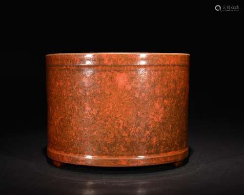 A BRONZE-GLAZED CENSER , Qing Dynasty