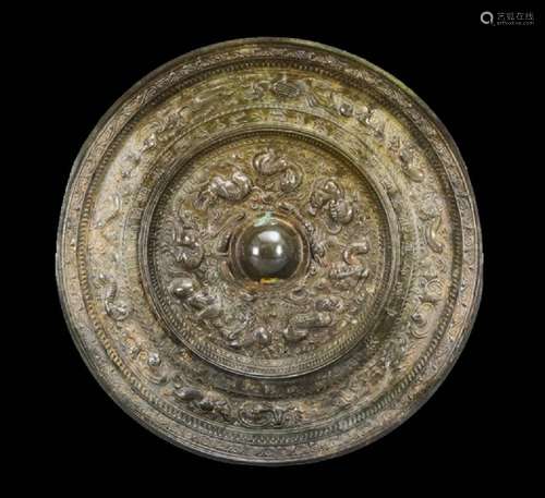 A BRONZE MIRROR , Han Dynasty