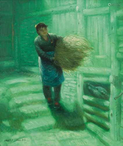 罗中立 1985年作 农家女 布面　油画
