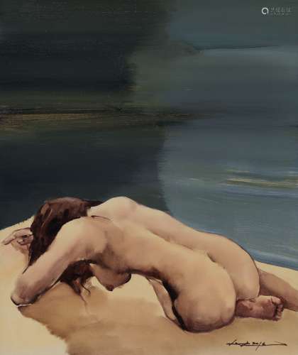 李晓林 2016年作 画室人体 布面　油画