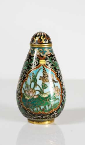 CHINESE CLOISONNE SNUFF BOTTLE