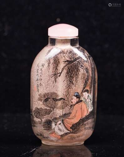 CHINESE INTERIOR PAINTED SNUFF BOTTLE