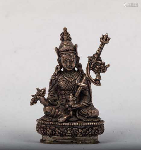 CHINESE QING DYNASTY SILVER PADMASAMBHAVA