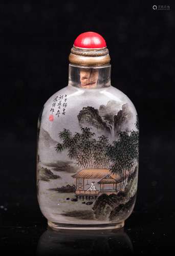 CHINESE INTERIOR PAINTED SNUFF BOTTLE