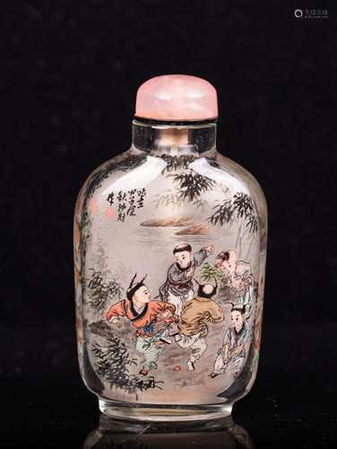 CHINESE INTERIOR PAINTED SNUFF BOTTLE