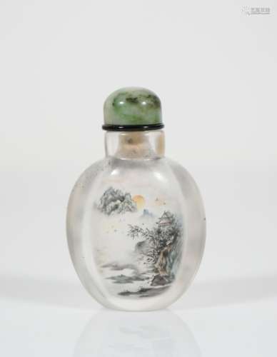 chinese interior painted crystal snuff bottle