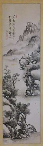 ANTIQUE CHINESE WATERCOLOR PAINTING - 19TH CENTURY