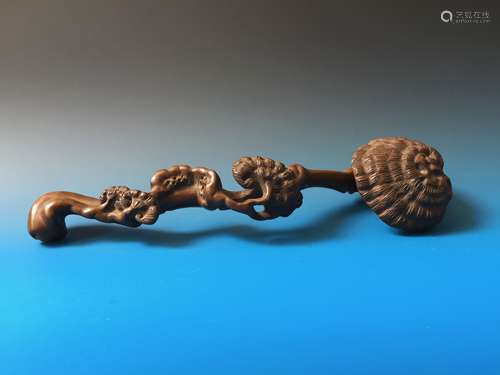 CHINESE ANTIQUE WOOD RUYI