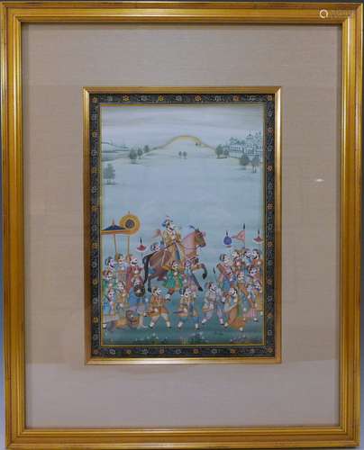 ANTIQUE INDIAN MUGHAL PAINTING 18/19TH CENTURY