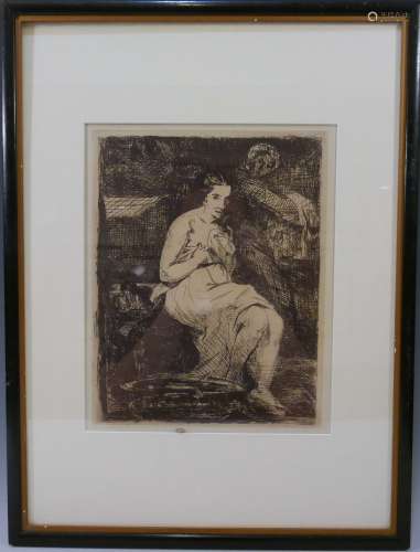 MANET, EDOUARD (LA TOILETTE, 1862) ORIGINAL ETCHING