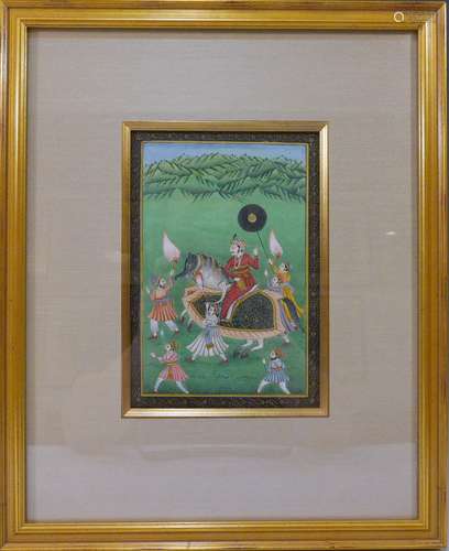 ANTIQUE INDIAN MUGHAL PAINTING 18/19TH CENTURY