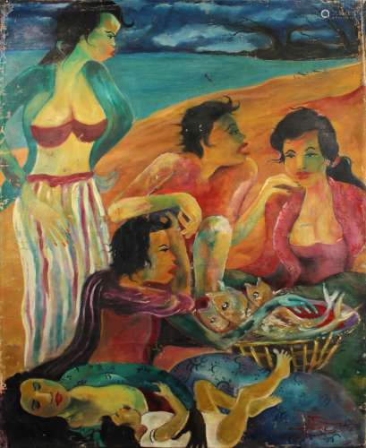 亨德拉·古拿温（印尼）布面油画
