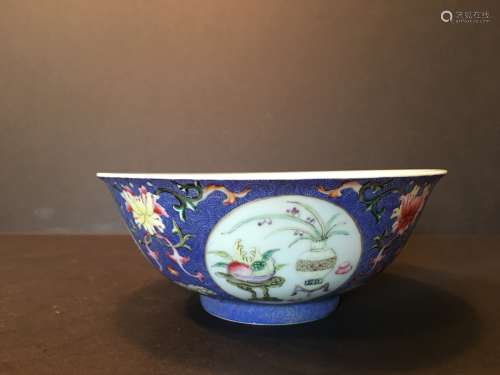 ANTIQUE Chinese Imperial Famille Rose Bowl, Daoguang mark and period. 6