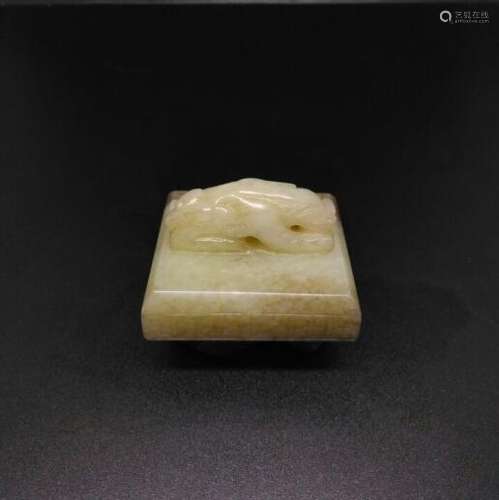 Chinese Jade Stamp, 4.3x4ⅹ2.6cm