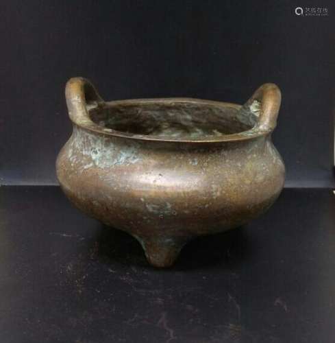 OLD Chinese Bronze Censer, Marked.