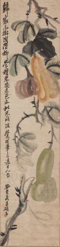 Wu Changshuo (1844-1927) - Ink And Color On Paper, Hanging Scroll. Signed And Seals.
