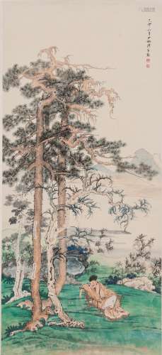 Chen Shaomei (1909-1954)- Ink And Color On Paper, Hanging Scroll. Signed And Seals.