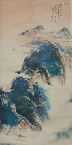 He Haixia (1908-1998)  -Ink And Color On Paper, Hanging Scroll, In Year 1980. Signed And Date And Seals.