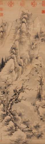 Attributed To-Yun Xu (1711-1758) - Ink On Paper, Hanging Scroll ,