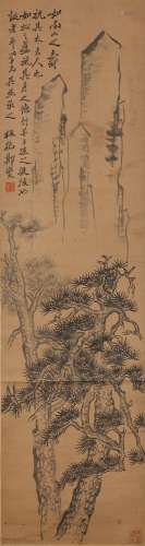 Zheng Banqiao(1693-1765)  Ink On Paper, HangingScroll. Signed And Seals.
