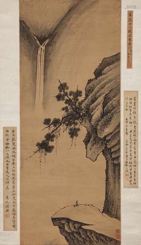 Attributed To Fan Kuan (950-1032) - Ink On Paper, Hanging Scroll. Signed And Many Collector Seals.