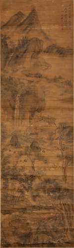 Quan Du (1763-1844) - Ink And Color On Paper, Hanging Scroll.Signed And Seal.