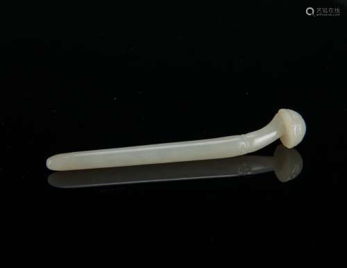 Qing-A White Jade RuYi Hairpin