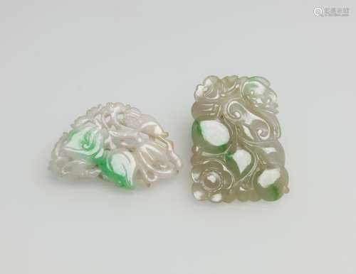Late Qing - A Two Jadeite Pendants