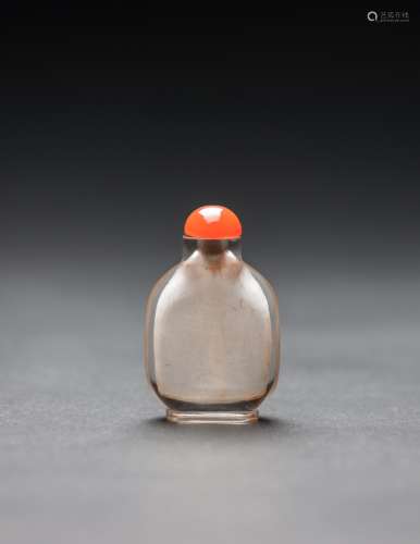 Qing <br>A Rock Crystal Snuff Bottle
