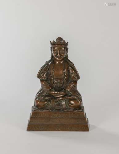 Qing- A Bronze Figure Of Buddha