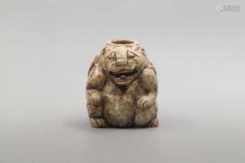 Eastern Han-A Yellowish Jade Figure Of Bear